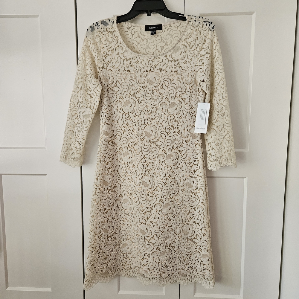 Karen Kane Cream Lace Dress
